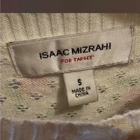 Y2K Isaac Mizrahi Floral Knit Cardigan - Pink & Green Roses - Picture 3 of 4